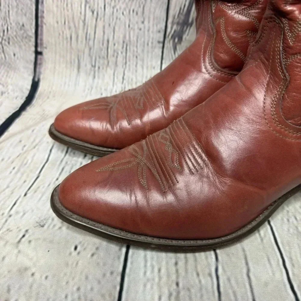 Vintage Laredo Mahogany Leather Cowboy Boots Men’s size 9 EE